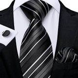 Men's 3 Pcs Premium Silk Tie Sets - MJ-7636 - One Size - Silk/Polyester - image 8