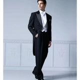 Men's Custom Tailored 3 Pcs Wedding Tux - Black - Tuxedo - 5XL - Polyester - image 2