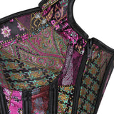 Women's Pretty Strappy Lace Up Corset - Purple - Corset Top - 6XL - Polyester - image 5