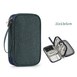 Cable Storage Bag Small Cable Organizer - Navy Blue - 2 / Large - Oxford Nylon - image 17
