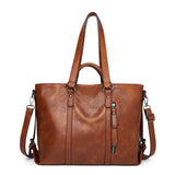 Handbags Women's Vintage Leather Bag - Light Red - Handbag - 29X12X27CM - PU Leather - image 1
