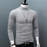 Men's Women's Slim Fit Mock Neck Shirts - Black - Skivvy - 6XL - Polyester - image 17