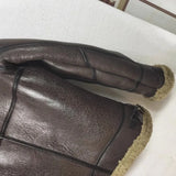 Men's Genuine Leather Sheepskin Jacket - Black - Bomber Jacket - 6XL - Genuine Leather - image 16