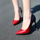 Women's Gradient Two Toned High Heels - Gray - 1 / 10cm Heels - 9 B - PU Leather - image 9