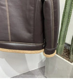 Men's Faux Leather Fleece Bomber Jacket - Black - Men's Jacket - 6XL - Genuine Leather - image 11