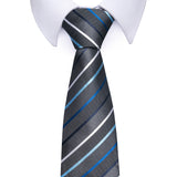 Men's Classic Wedding Business Suit Ties - Gray - 301 - One Size - Polyester - image 4