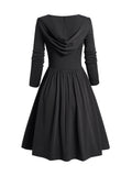 Women's Dark Gothic Hooded Dress - Black - Hooded Dress - XXL - Polyester - image 10