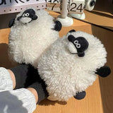 Unisex Cute Sheep Slippers - White - Sheep Slippers - 36-37 - Plush - image 6