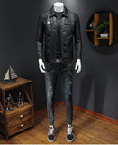 Men's Slim Fit Faux Leather Jacket - Black - 1 / No Fleece Jacket - 5XL - PU Leather - image 18