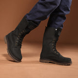 Men's Leather Hiking Boots Hunting Boots - Khaki - 1 / Boots - 45 B - Genuine Leather - image 33