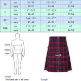 Men's Modern Highland Tartan Kilts Gothic - Red - Kilt - 5XL - Polyester - image 20