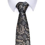 Men's Classic Wedding Business Suit Ties - Gray - 301 - One Size - Polyester - image 5