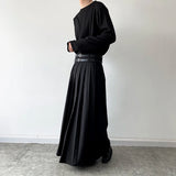 Men's Japanese High Waist Long Pleat Skirt - Black - 5123 - Skirt - XL - Cotton - image 12