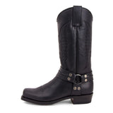 Men's Embroidered Cowboy Pull On Boots - Brown - Cowboy Riding Boots - 12 B - PU Leather - image 6