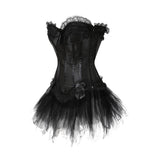 Women's Victorian Lace Corset Dresses - Blue/Black - 6068blue 7008black - 6XL - Polyester - image 11