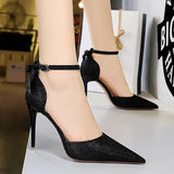 Women's Glitter Bow Knot Strappy Heels - Gold - Prom Shoes - 43 B - PU Leather - image 36