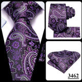 Men's 3 Pcs Purple Silk Wedding Tie Sets - Purple - 3148 - One Size - Silk - image 31