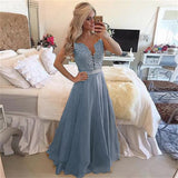 Women's Chiffon Beaded Prom Dress - Champagne - Prom Dress - 28W - Chiffon Lace - image 7