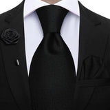 Men's 3 Pcs Tie Hanky Corsage Sets - Purple - 33 - One Size - Polyester - image 23