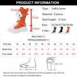 Women's Canvas Chunky Platform Boots - Light Pink - Canvas Boots - 40 B - Canvas - image 42