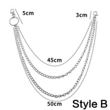 Men's Women's Trouser Key Chains - Silver - 2 / Style B / Key Wallet Chain - Medium - Alloy - image 11