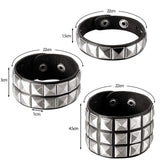 Unisex Leather Adjustable Cuff Bracelets - White - Wristband - Medium - Genuine Leather - image 3