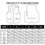 Men's Formal 4 Pcs Silk Slim Waistcoat Sets - Dark Blue - MS-0020 - 4 PCS - Vest Set - XXXL - Silk - image 27