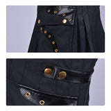 Men's Steampunk Cosplay Larp Utility Kilts - Black - Highland Kilt - 5XL - Polyester - image 11