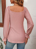 Women's Fashion A Line Drawstring Blouse - Green - Shirt - XXXL - Polyester - image 3