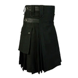 Men's Stylish Gothic Punk Pleated Utility Kilt - Black - Kilt - 5XL - Polyester - image 2