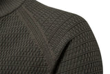 Men's Mock Neck Button Knit Cardigan - Khaki - Mock Neck Cardigan - Size XXL 88-95 kg - Cotton - image 8