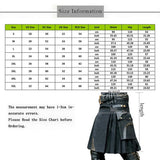 Men's Steampunk Cosplay Larp Utility Kilts - Black - Highland Kilt - 5XL - Polyester - image 13