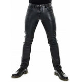 Men's Luxury Faux Leather Slim Fit Pants - Black - Pants - 5XL - PU Leather - image 1