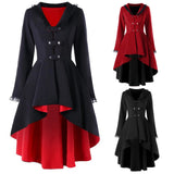 Women's Vintage Gothic Jacket Dress - Black/Red - 1 / Jacket Dress - 5XL - Polyester - image 10