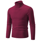 Men's High Neck Mock Neck Pullovers - Beige - Mock Neck Shirt - Asian 3XL(70-95Kg) - Polyester - image 22