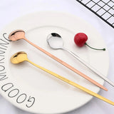 6pcs Long Handle Ice Cream Soda Spoon - Silver - 6 PCS Spoon Set - Medium - Stainless Steel - image 3