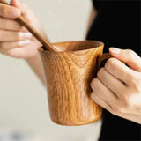 Natural Japanese Jujube Wood Cup Mug - Brown - 4 / 6 Pcs Set - Medium - JuJube Wood - image 7