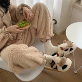 Women's Cute Plush Warm Cow Slippers - Black/White - Cow Slippers - XXL - Plush - image 12