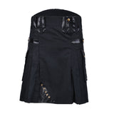 Men's Steampunk Cosplay Larp Utility Kilts - Black - Highland Kilt - 5XL - Polyester - image 9