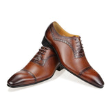 Men's Leather Luxury Wedding Shoes - Brown - Dress Shoes - 39 B - Genuine Leather - image 6