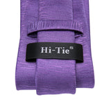 Men's 3 Pcs Purple Silk Wedding Tie Sets - Purple - 3148 - One Size - Silk - image 4