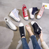 Women's High Platform Zipper Sneakers - Navy - Platform Sneakers - 43 B - Canvas - image 42