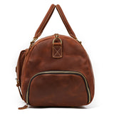 Travel Bags Men's Leather Overnight Bag - Brown - 1 / Design 1 / (58cm) Bag - Large - Genuine Leather - image 40