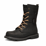 Men's Leather Hiking Boots Hunting Boots - Black - 3 / Boots - 45 B - Genuine Leather - image 40