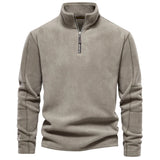 Men's Warm Mock Neck Fleece Pullover - Brown - Pullover - EUR XXL 95-105kg - Polyester - image 14