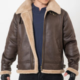 Men's Faux Leather Fleece Winter Jacket - Brown - Bomber Jacket - 5XL - PU Leather - image 8