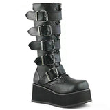 Women's Mid Wedge Heel Buckle Boots - White - Mid Heel Wedges - 45 B - PU Leather - image 9