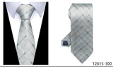 Men's Classic Wedding Business Suit Ties - Gray - 301 - One Size - Polyester - image 9