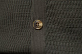 Men's Mock Neck Button Knit Cardigan - Khaki - Mock Neck Cardigan - Size XXL 88-95 kg - Cotton - image 10