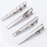 Men Silver Color Formal Tie Clip - Silver - Color / Set of Four - Small - Iron Alloy - image 1